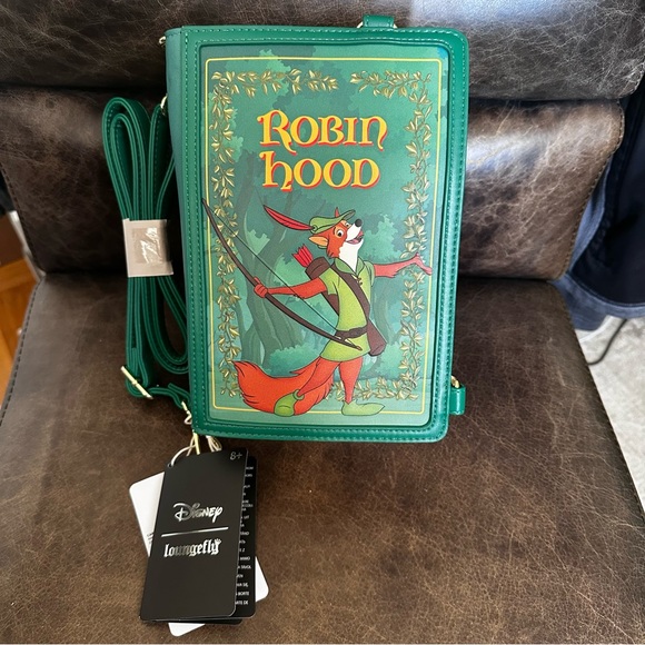 Loungefly Handbags - Disney Robin Hood Book Convertible Crossbody Loungefly Bag: NWT